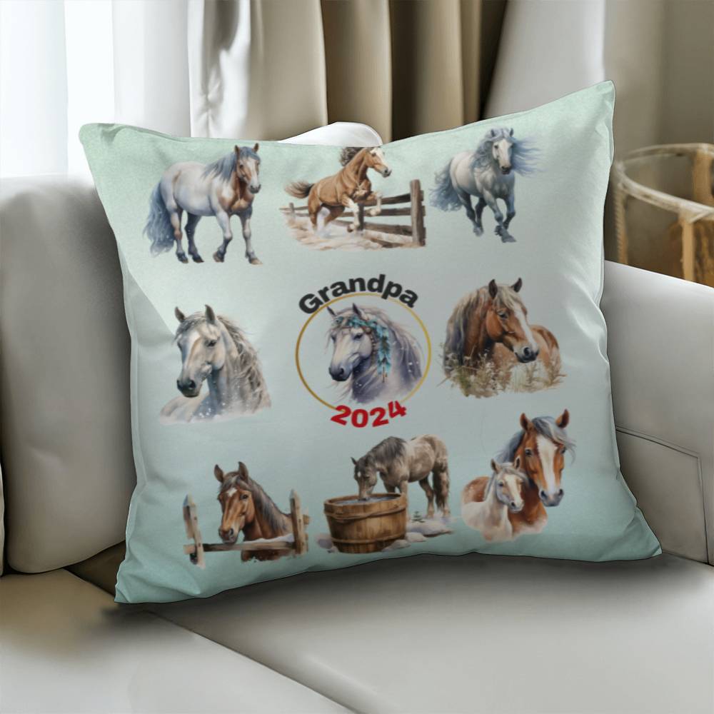 Wild Horses Personalized Pillow Cover with Insert–Perfect Family Gift,Premium Polyester for Comfort & Durability,Elevate Relaxation! 5P