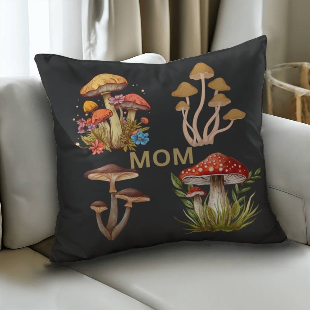 Wild Mushrooms Personalized Pillow Cover with Insert–Perfect Family Gift,Premium Polyester for Comfort & Durability,Elevate Relaxation! 3P