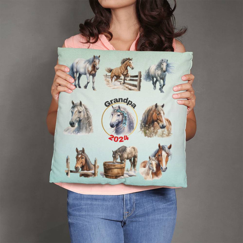 Wild Horses Personalized Pillow Cover with Insert–Perfect Family Gift,Premium Polyester for Comfort & Durability,Elevate Relaxation! 5P