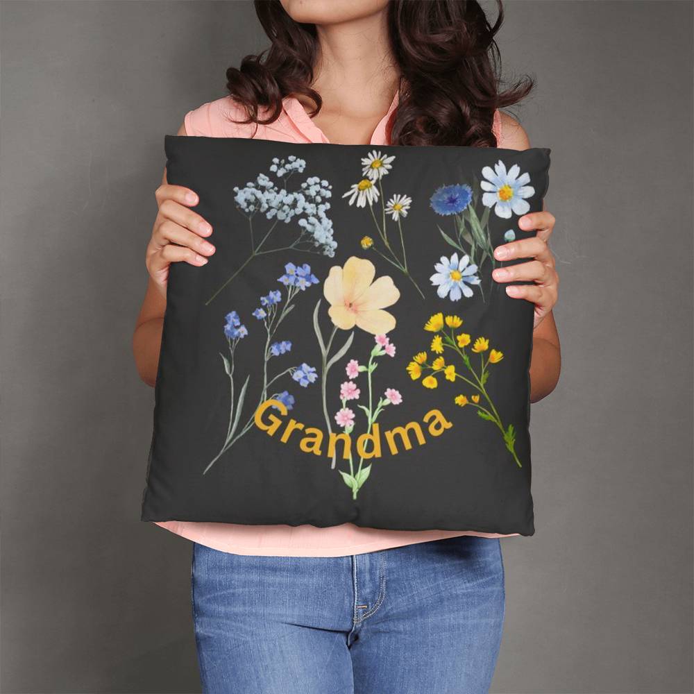 Wild Flowers Personalized Pillow Cover with Insert–Perfect Family Gift,Premium Polyester for Comfort & Durability,Elevate Relaxation! 4P