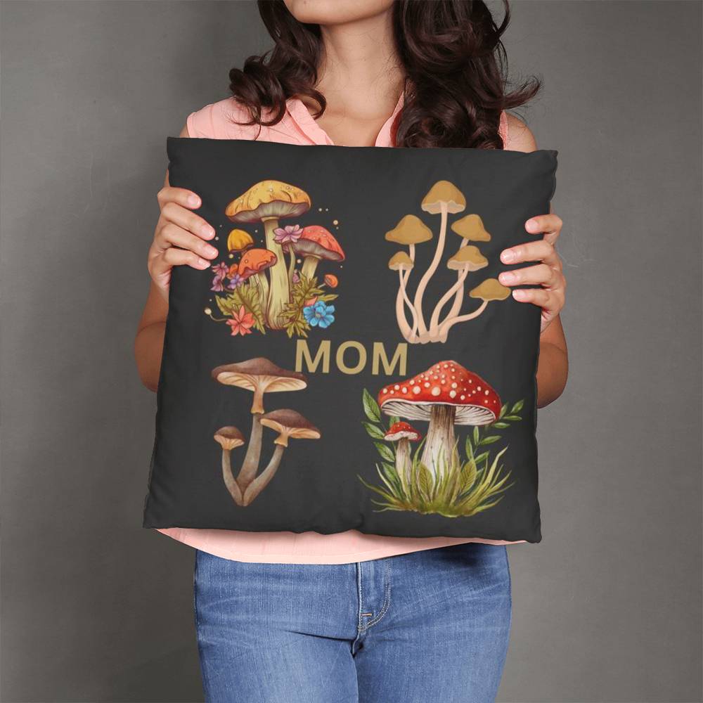 Wild Mushrooms Personalized Pillow Cover with Insert–Perfect Family Gift,Premium Polyester for Comfort & Durability,Elevate Relaxation! 3P