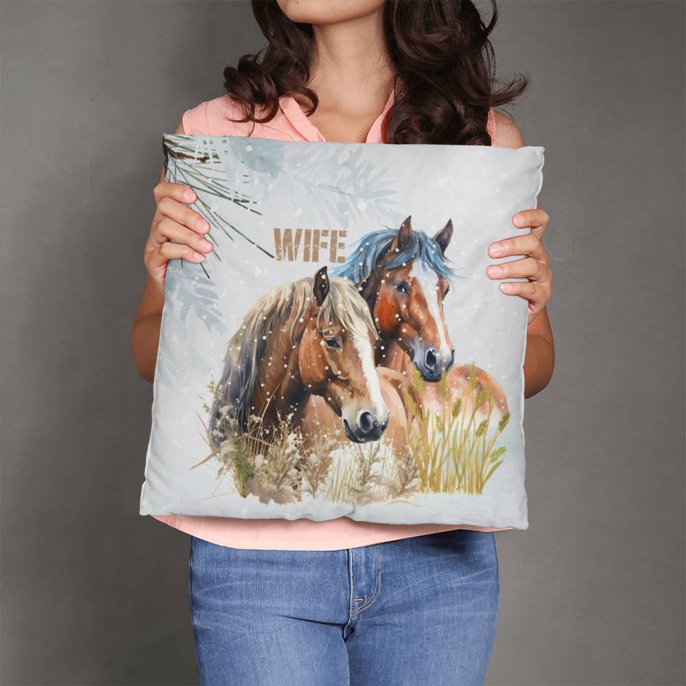 Wild Horses Personalized Pillow Cover with Insert–Perfect Family Gift,Premium Polyester for Comfort & Durability,Elevate Relaxation! 9P