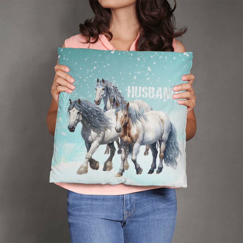 Wild Horses Personalized Pillow Cover with Insert–Perfect Family Gift,Premium Polyester for Comfort & Durability,Elevate Relaxation! 8P