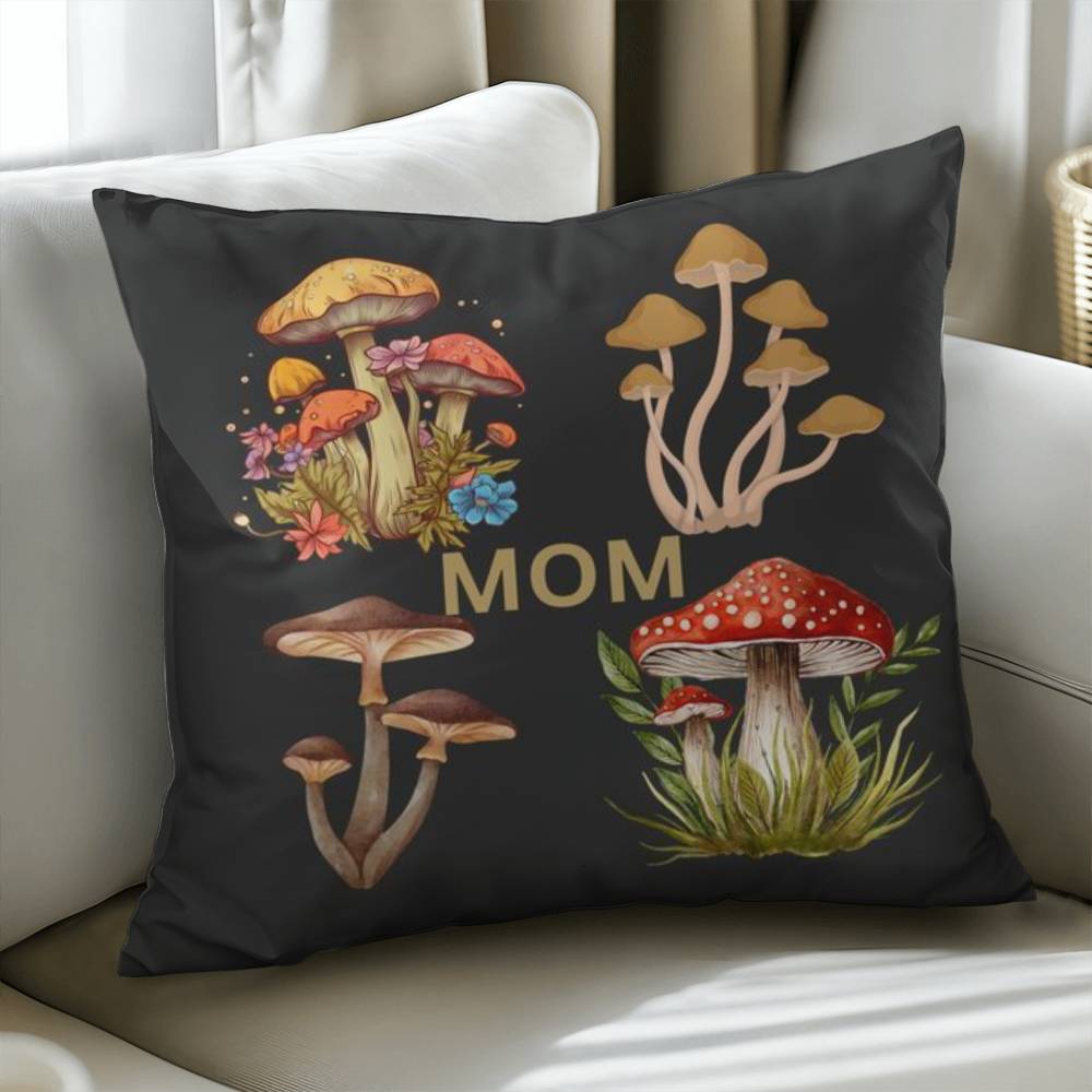 Wild Mushrooms Personalized Pillow Cover with Insert–Perfect Family Gift,Premium Polyester for Comfort & Durability,Elevate Relaxation! 3P