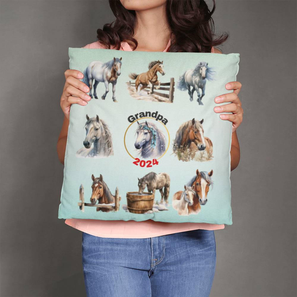 Wild Horses Personalized Pillow Cover with Insert–Perfect Family Gift,Premium Polyester for Comfort & Durability,Elevate Relaxation! 5P