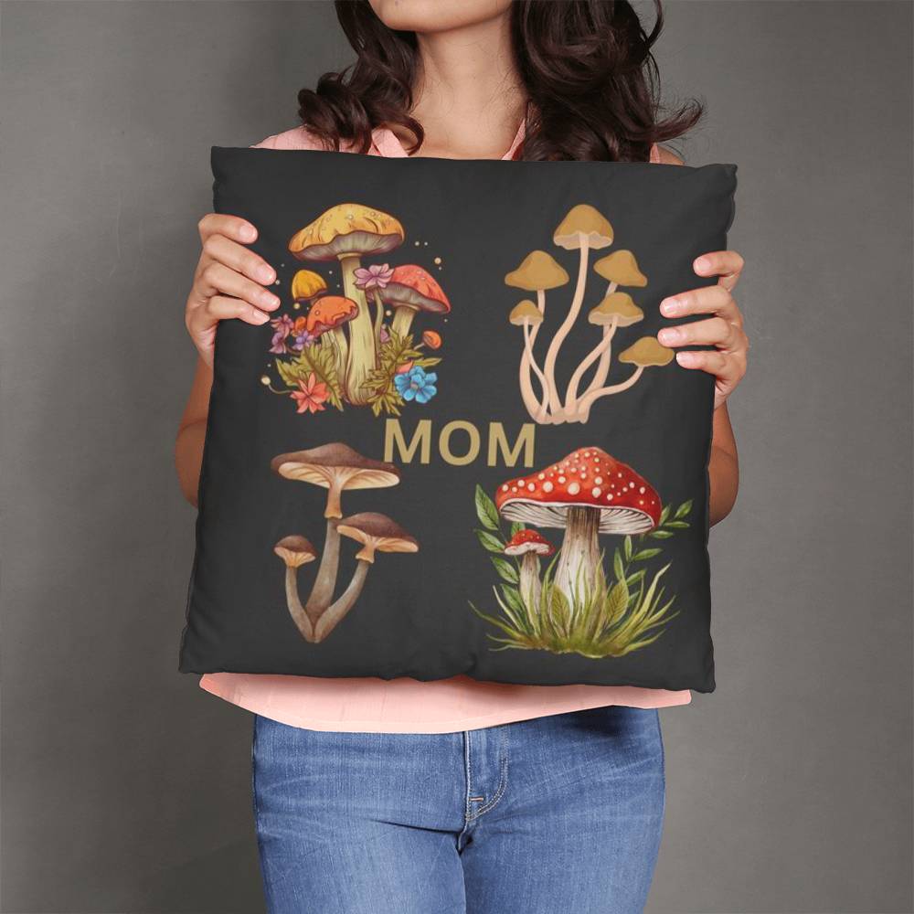 Wild Mushrooms Personalized Pillow Cover with Insert–Perfect Family Gift,Premium Polyester for Comfort & Durability,Elevate Relaxation! 3P