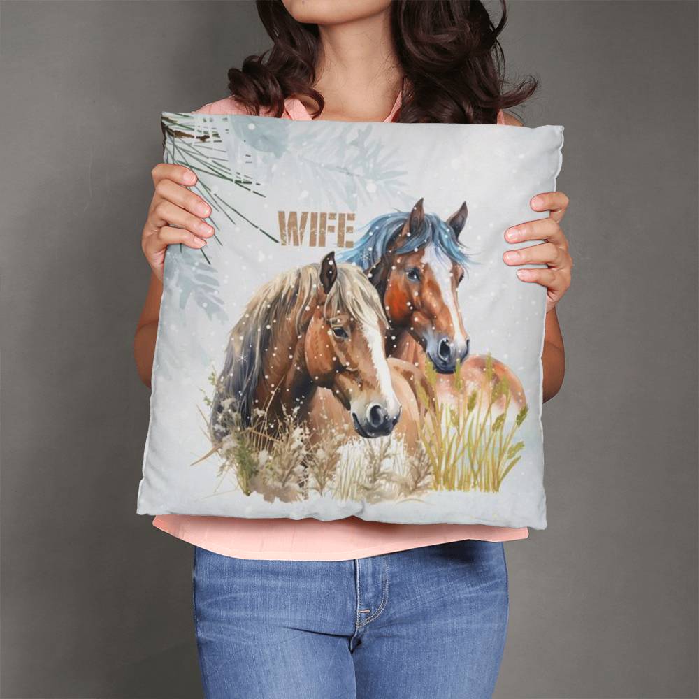 Wild Horses Personalized Pillow Cover with Insert–Perfect Family Gift,Premium Polyester for Comfort & Durability,Elevate Relaxation! 9P