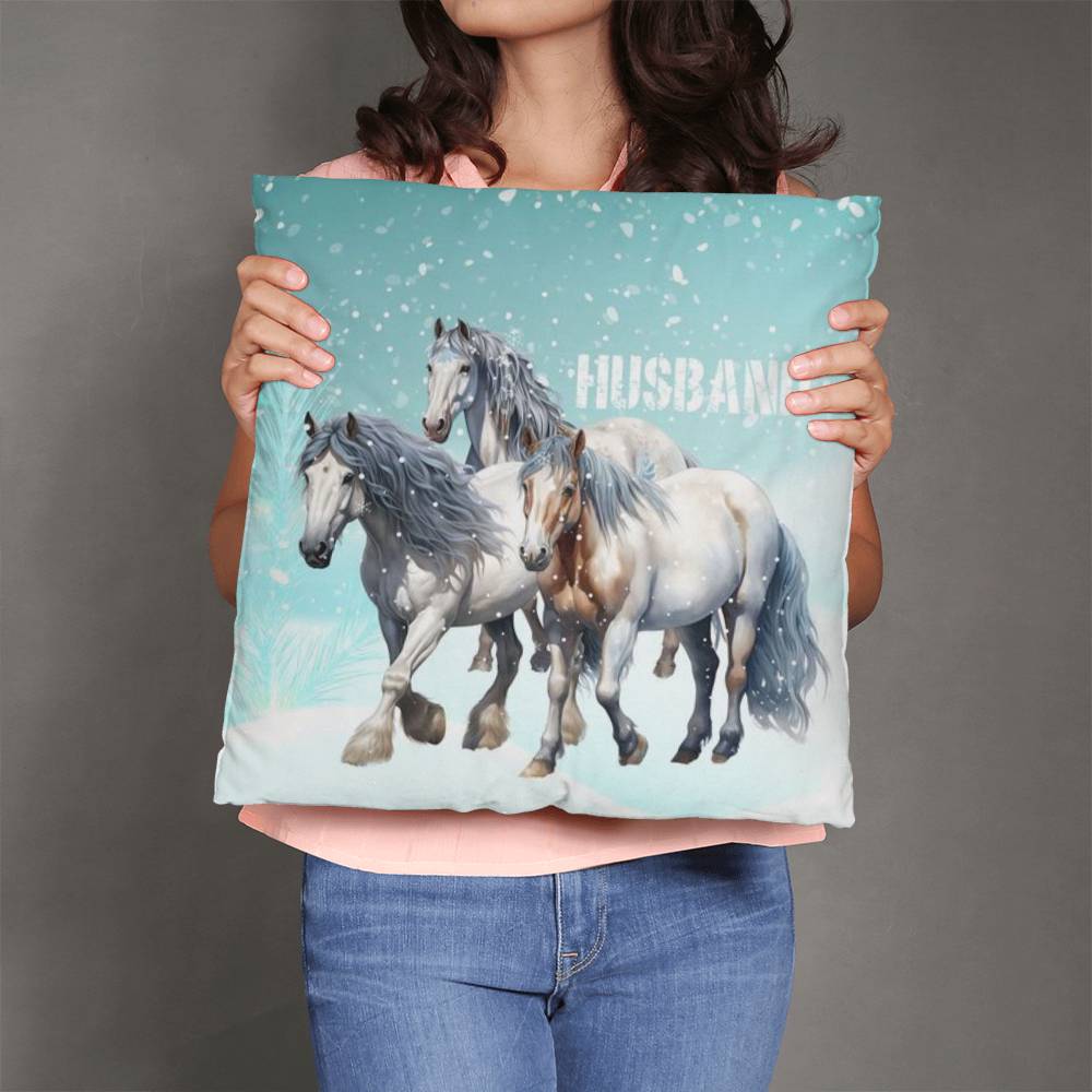 Wild Horses Personalized Pillow Cover with Insert–Perfect Family Gift,Premium Polyester for Comfort & Durability,Elevate Relaxation! 8P