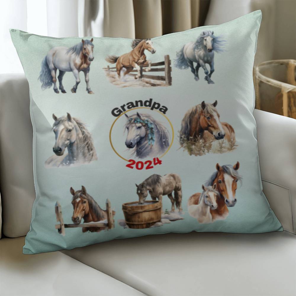 Wild Horses Personalized Pillow Cover with Insert–Perfect Family Gift,Premium Polyester for Comfort & Durability,Elevate Relaxation! 5P