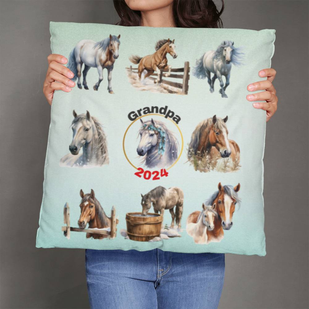 Wild Horses Personalized Pillow Cover with Insert–Perfect Family Gift,Premium Polyester for Comfort & Durability,Elevate Relaxation! 5P