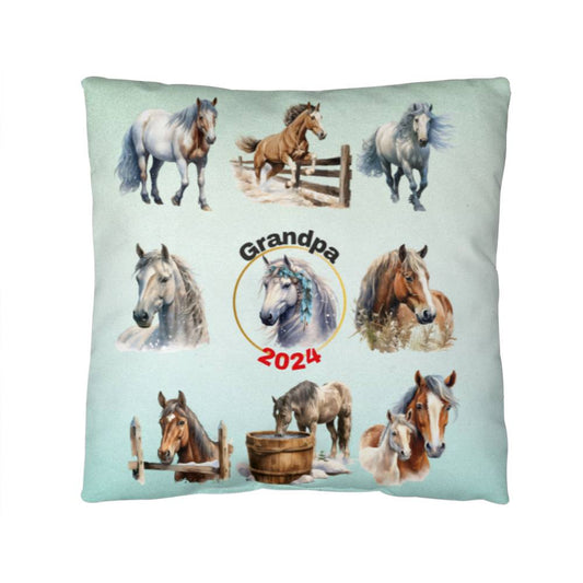 Wild horses grid-Personalized this sleek and functional Pillow Cover that brings both style and convenience to your indoor home decor 5