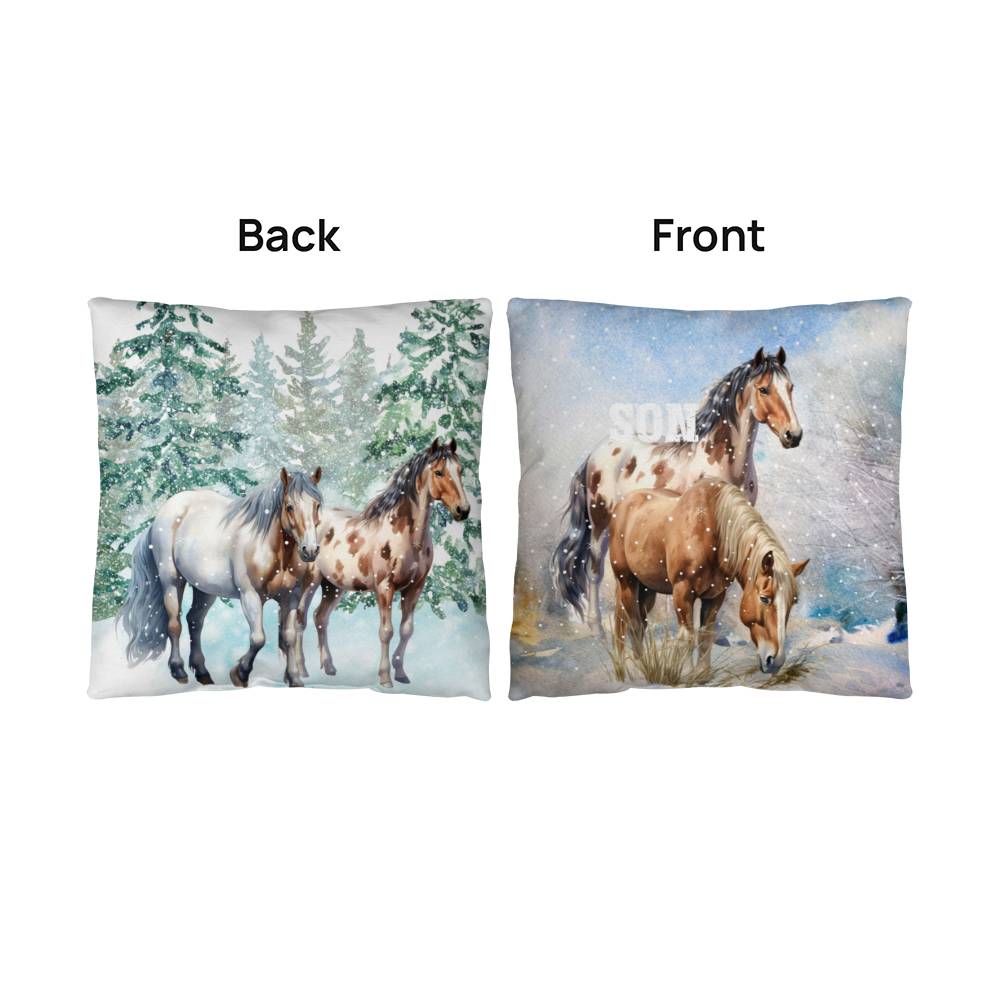 Wild Horses- Gift For your Son- Personalized this sleek and functional Pillow Cover that brings both style and convenience to your indoor home decor 11