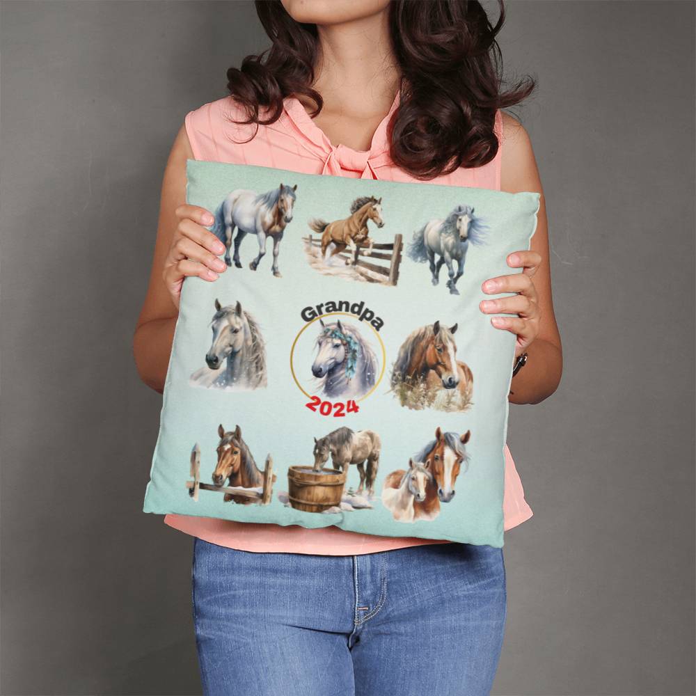 Wild horses grid-Personalized this sleek and functional Pillow Cover that brings both style and convenience to your indoor home decor 5