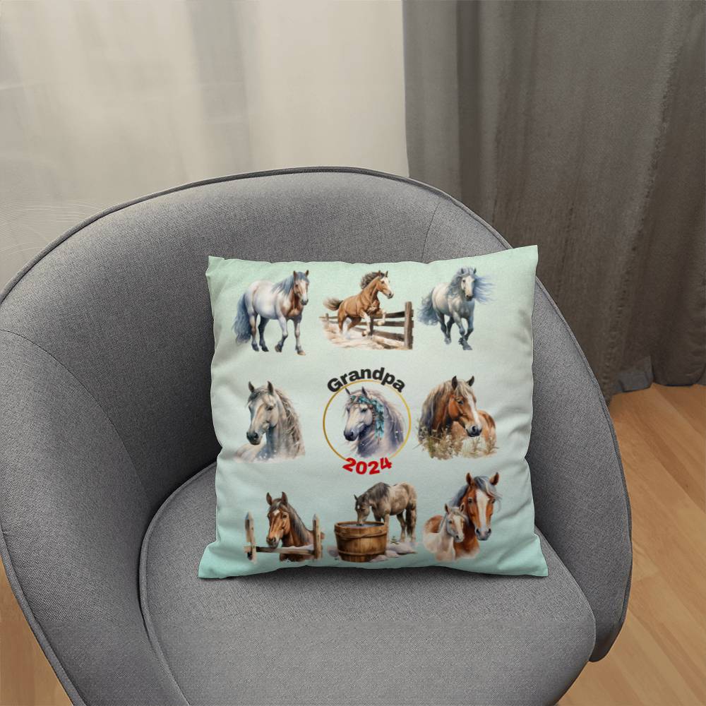 Wild horses grid-Personalized this sleek and functional Pillow Cover that brings both style and convenience to your indoor home decor 5