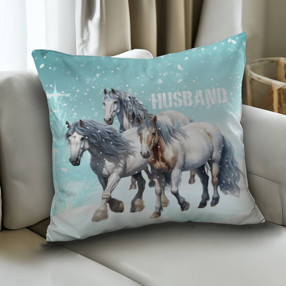 Wild Horses- For Husband-Personalized this sleek and functional Pillow Cover that brings both style and convenience to your indoor home decor 8