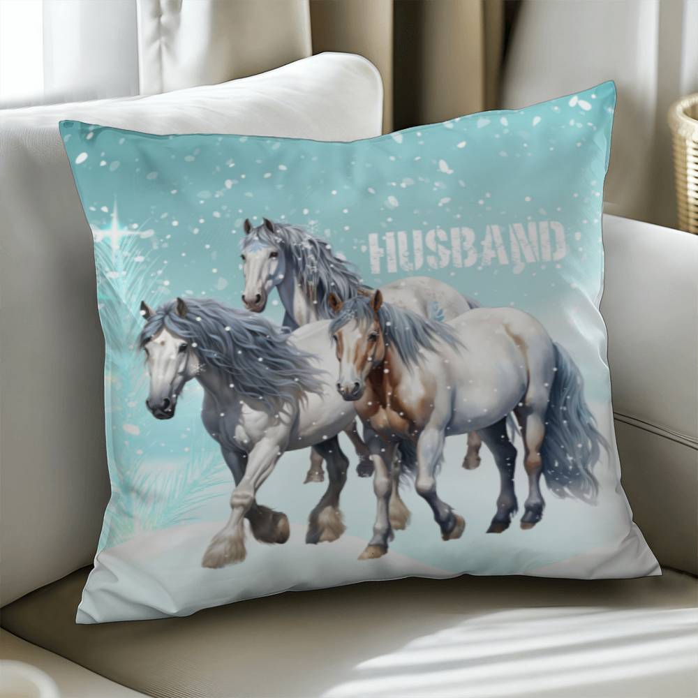 Wild Horses- For Husband-Personalized this sleek and functional Pillow Cover that brings both style and convenience to your indoor home decor 8