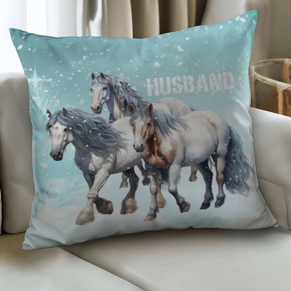 Wild Horses- For Husband-Personalized this sleek and functional Pillow Cover that brings both style and convenience to your indoor home decor 8