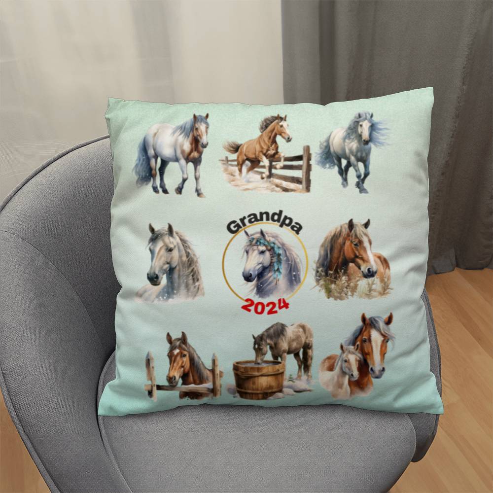 Wild horses grid-Personalized this sleek and functional Pillow Cover that brings both style and convenience to your indoor home decor 5