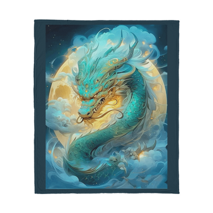 Green Dragon-Jersey Fleece Blanket 5