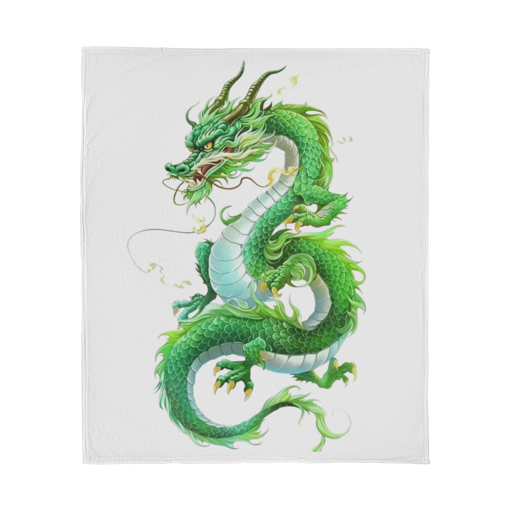 Green Dragon-Jersey Fleece Blanket 6