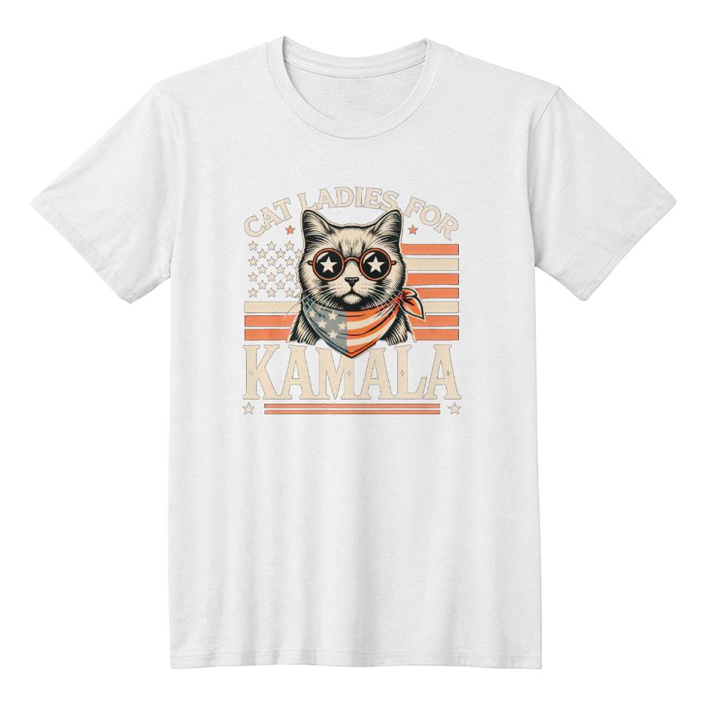 Cats For Kamala-Meet the Bella + Canvas Unisex 3001 Jersey Tee 151 - Essential Home Zone Essential Home Zone White / XS Clothing Cats For Kamala-Meet the Bella + Canvas Unisex 3001 Jersey Tee 151