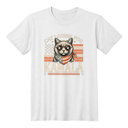 Cats For Kamala-Meet the Bella + Canvas Unisex 3001 Jersey Tee 151 - Essential Home Zone Essential Home Zone White / XS Clothing Cats For Kamala-Meet the Bella + Canvas Unisex 3001 Jersey Tee 151