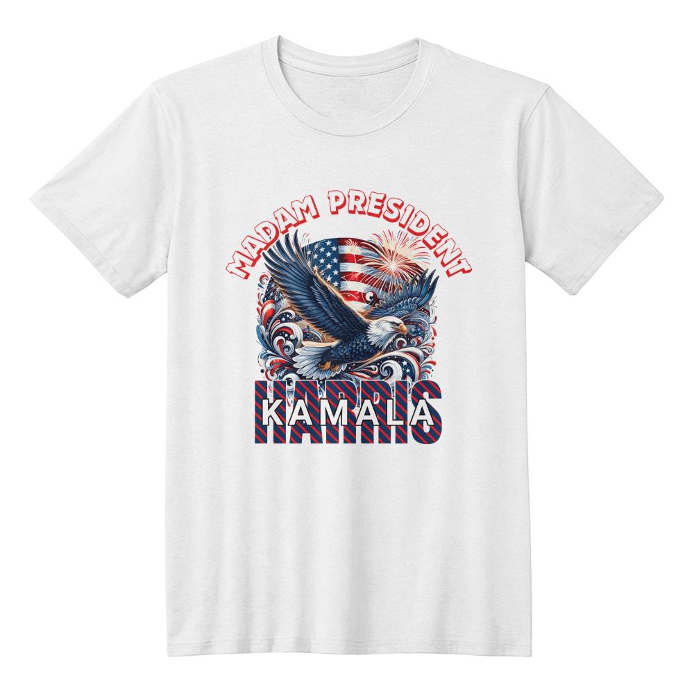 Madam President Eagle-Bella Canvas 3001 Unisex Jersey Tee,political t shirts, Kamala,Election,Vote,Democratic,Madam President,Election 133 - Essential Home Zone Essential Home Zone White / XS Clothing Madam President Eagle-Bella Canvas 3001 Unisex Jersey Tee,political t shirts, Kamala,Election,Vote,Democratic,Madam President,Election 133