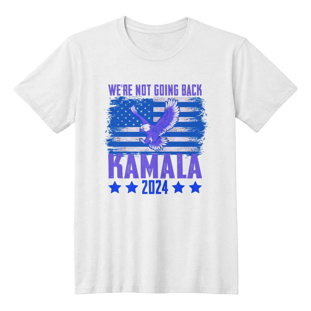 We're Not Going Back-Bella Canvas 3001 Unisex Jersey Tee,political t shirts, Kamala,Election,Vote,Democratic,Madam President,Election 136 - Essential Home Zone Essential Home Zone White / XS Clothing We're Not Going Back-Bella Canvas 3001 Unisex Jersey Tee,political t shirts, Kamala,Election,Vote,Democratic,Madam President,Election 136