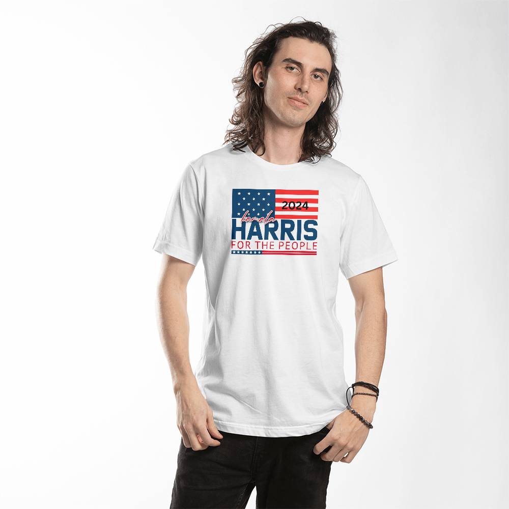 Harris For The People Flag-Bella + Canvas 3001 Unisex Jersey Tee 154 - Essential Home Zone Essential Home Zone Clothing Harris For The People Flag-Bella + Canvas 3001 Unisex Jersey Tee 154