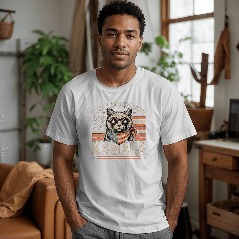 Cats For Kamala-Meet the Bella + Canvas Unisex 3001 Jersey Tee 151 - Essential Home Zone Essential Home Zone Clothing Cats For Kamala-Meet the Bella + Canvas Unisex 3001 Jersey Tee 151