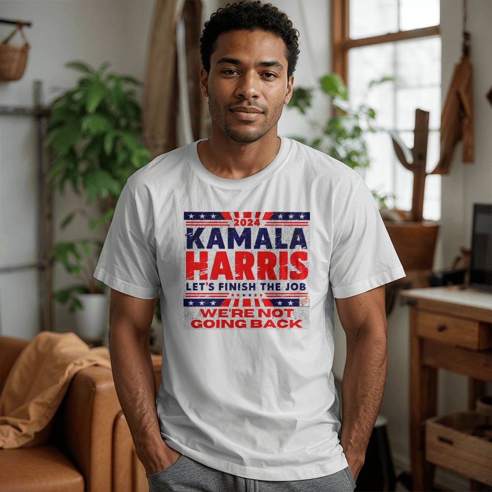 Let's Finish The Job-Bella Canvas 3001 Unisex Jersey Tee,political t shirts, Kamala,Election,Vote,Democratic,Madam President,Election 130 - Essential Home Zone Essential Home Zone Clothing Let's Finish The Job-Bella Canvas 3001 Unisex Jersey Tee,political t shirts, Kamala,Election,Vote,Democratic,Madam President,Election 130