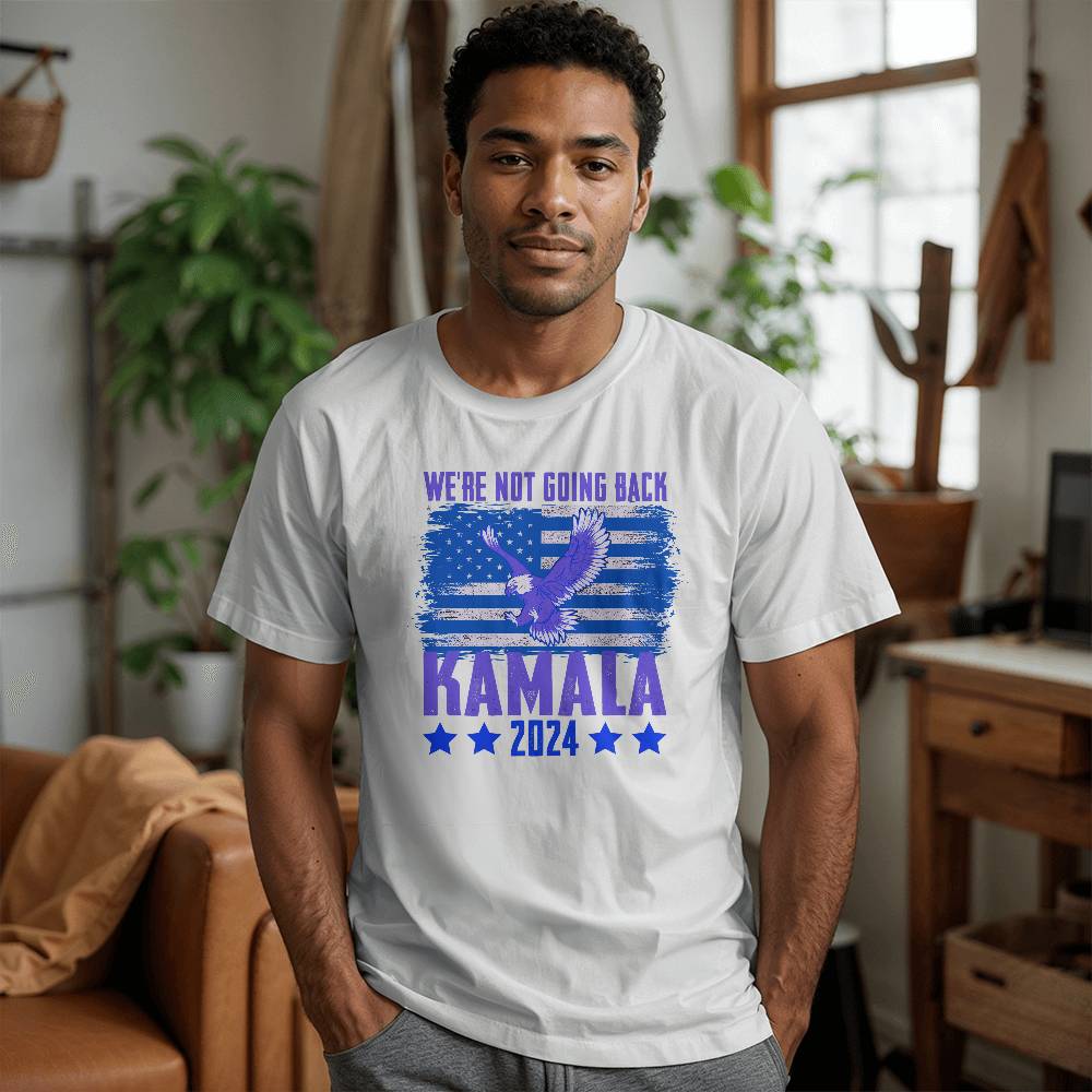 We're Not Going Back-Bella Canvas 3001 Unisex Jersey Tee,political t shirts, Kamala,Election,Vote,Democratic,Madam President,Election 136 - Essential Home Zone Essential Home Zone Clothing We're Not Going Back-Bella Canvas 3001 Unisex Jersey Tee,political t shirts, Kamala,Election,Vote,Democratic,Madam President,Election 136