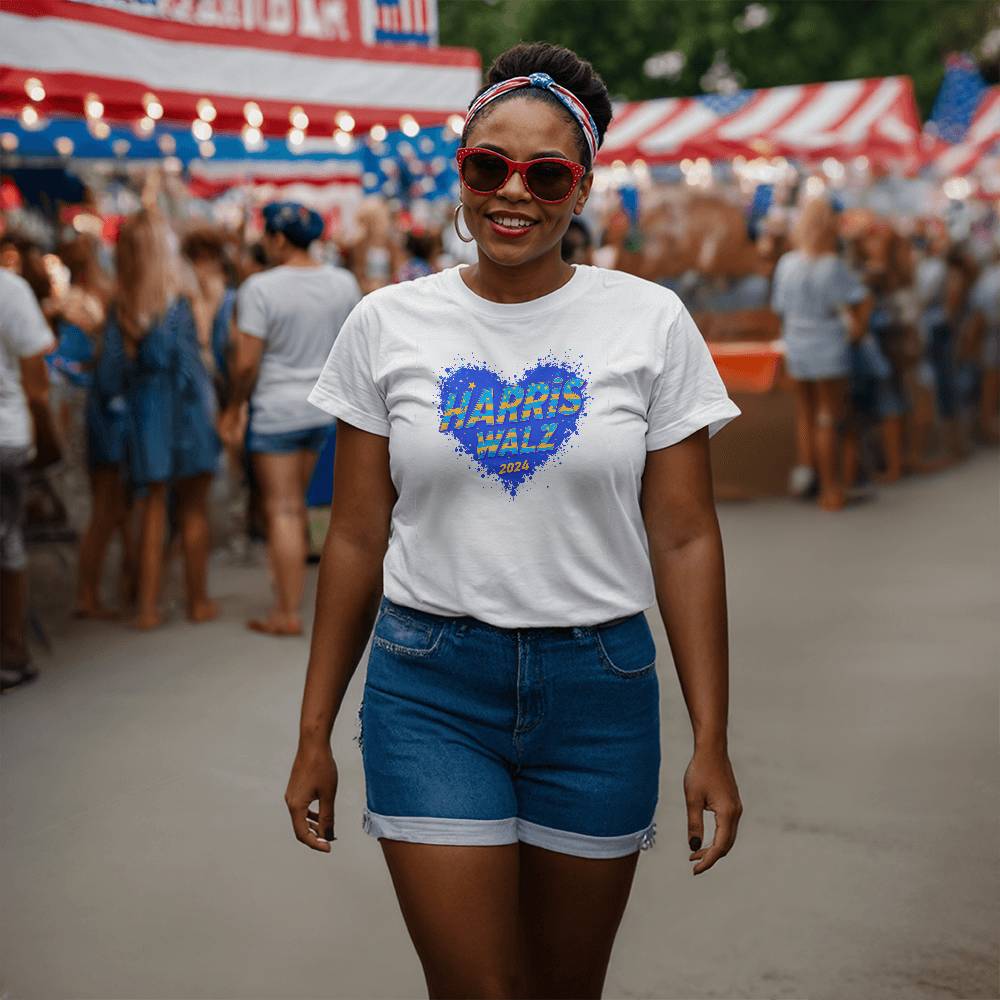 Kamala Heart-Bella Canvas 3001 Unisex Jersey Tee,political t shirts, Kamala,Election,Vote,Democratic,Madam President,Election 137 - Essential Home Zone Essential Home Zone Clothing Kamala Heart-Bella Canvas 3001 Unisex Jersey Tee,political t shirts, Kamala,Election,Vote,Democratic,Madam President,Election 137