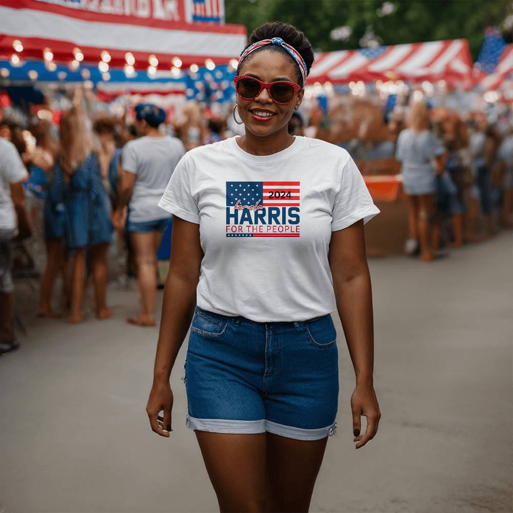 Harris For The People Flag-Bella + Canvas 3001 Unisex Jersey Tee 154 - Essential Home Zone Essential Home Zone Clothing Harris For The People Flag-Bella + Canvas 3001 Unisex Jersey Tee 154