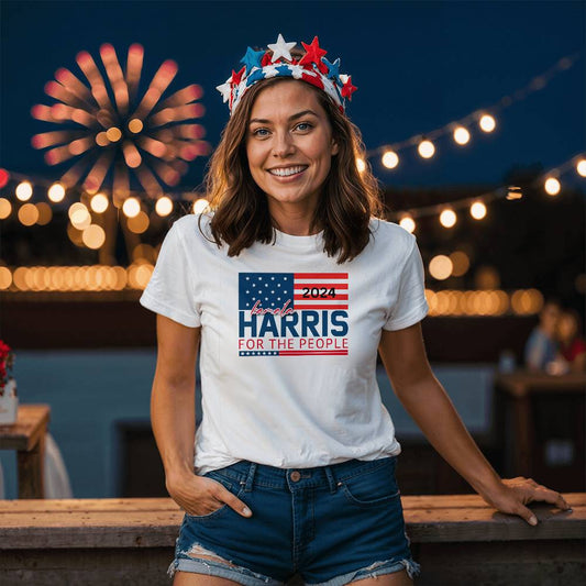 Harris For The People Flag-Bella + Canvas 3001 Unisex Jersey Tee 154 - Essential Home Zone Essential Home Zone Clothing Harris For The People Flag-Bella + Canvas 3001 Unisex Jersey Tee 154