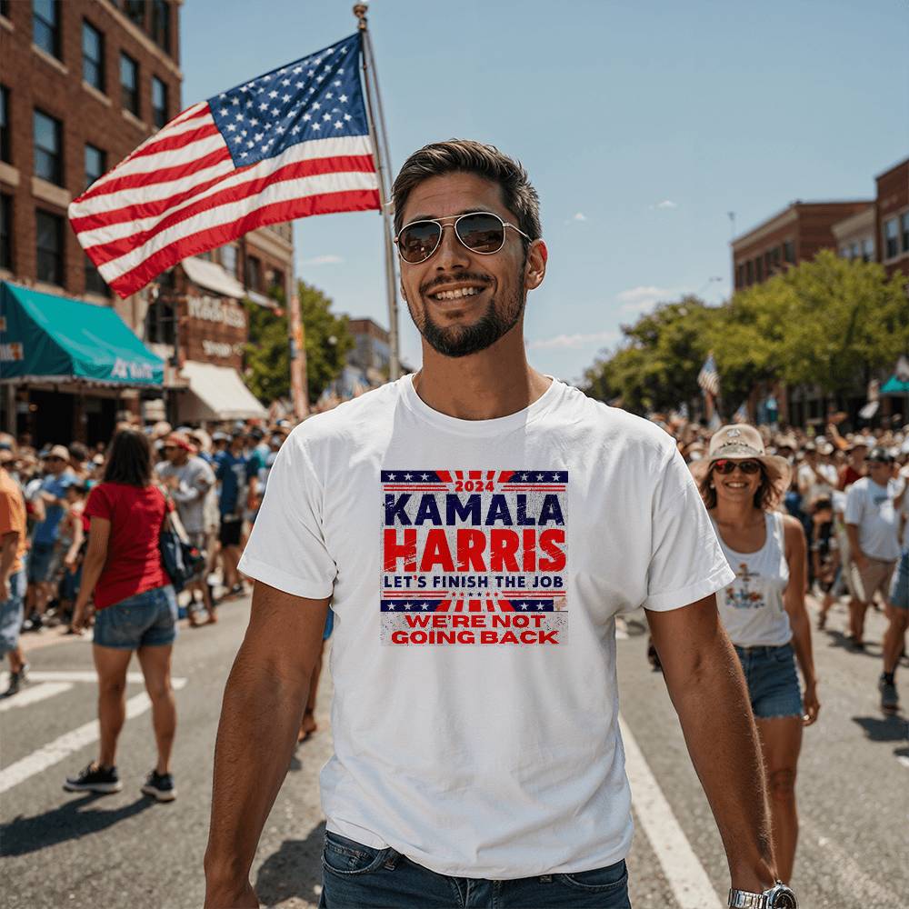 Let's Finish The Job-Bella Canvas 3001 Unisex Jersey Tee,political t shirts, Kamala,Election,Vote,Democratic,Madam President,Election 130 - Essential Home Zone Essential Home Zone Clothing Let's Finish The Job-Bella Canvas 3001 Unisex Jersey Tee,political t shirts, Kamala,Election,Vote,Democratic,Madam President,Election 130