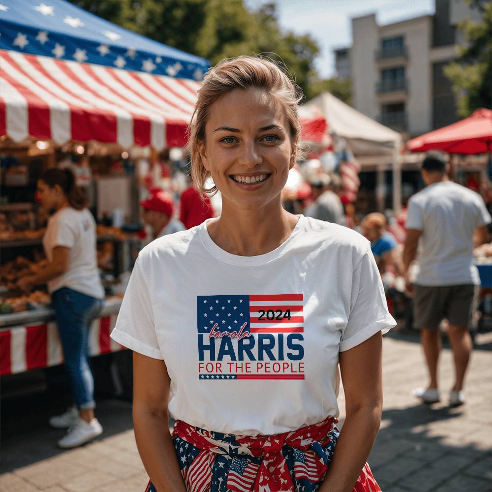 Harris For The People Flag-Bella + Canvas 3001 Unisex Jersey Tee 154 - Essential Home Zone Essential Home Zone Clothing Harris For The People Flag-Bella + Canvas 3001 Unisex Jersey Tee 154