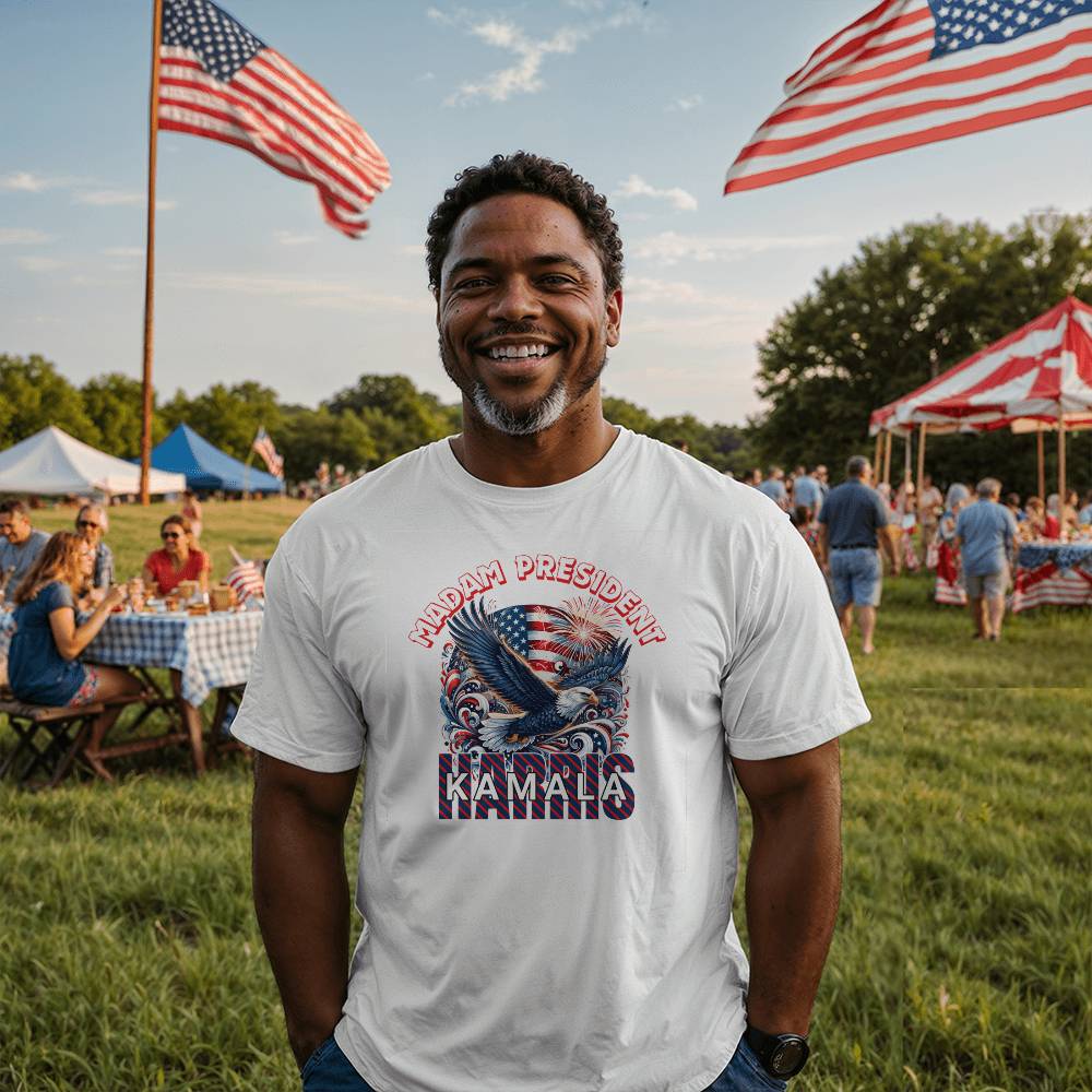 Madam President Eagle-Bella Canvas 3001 Unisex Jersey Tee,political t shirts, Kamala,Election,Vote,Democratic,Madam President,Election 133 - Essential Home Zone Essential Home Zone Clothing Madam President Eagle-Bella Canvas 3001 Unisex Jersey Tee,political t shirts, Kamala,Election,Vote,Democratic,Madam President,Election 133