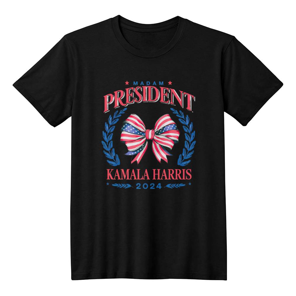 Kamala Bow-Bella + Canvas 3001 Unisex Jersey Tee,political t shirts, Kamala,Election,Vote,Democratic,Madam President,Election,Vote 131 - Essential Home Zone Essential Home Zone Black / XS Clothing Kamala Bow-Bella + Canvas 3001 Unisex Jersey Tee,political t shirts, Kamala,Election,Vote,Democratic,Madam President,Election,Vote 131