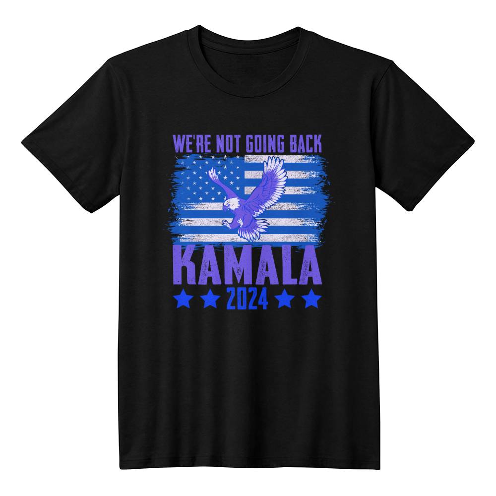 We're Not Going Back-Bella Canvas 3001 Unisex Jersey Tee,political t shirts, Kamala,Election,Vote,Democratic,Madam President,Election 136 - Essential Home Zone Essential Home Zone Black / XS Clothing We're Not Going Back-Bella Canvas 3001 Unisex Jersey Tee,political t shirts, Kamala,Election,Vote,Democratic,Madam President,Election 136