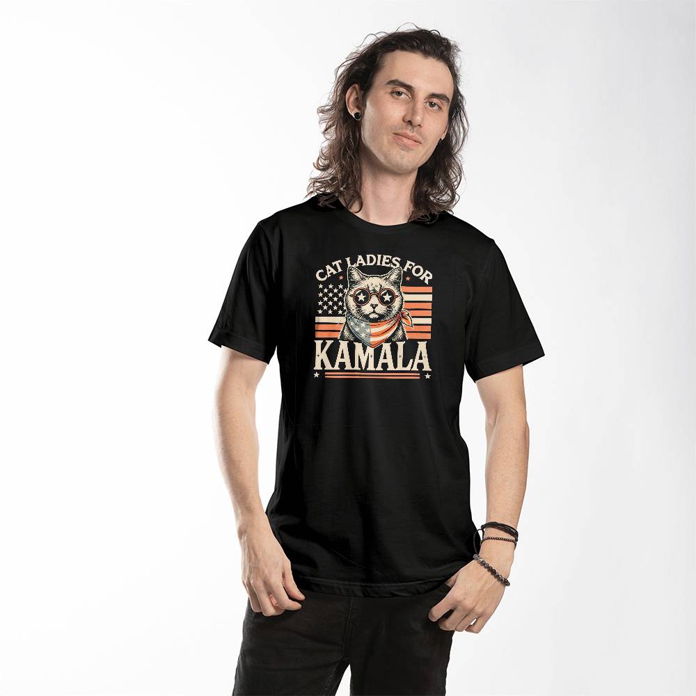 Cats For Kamala-Meet the Bella + Canvas Unisex 3001 Jersey Tee 151 - Essential Home Zone Essential Home Zone Clothing Cats For Kamala-Meet the Bella + Canvas Unisex 3001 Jersey Tee 151