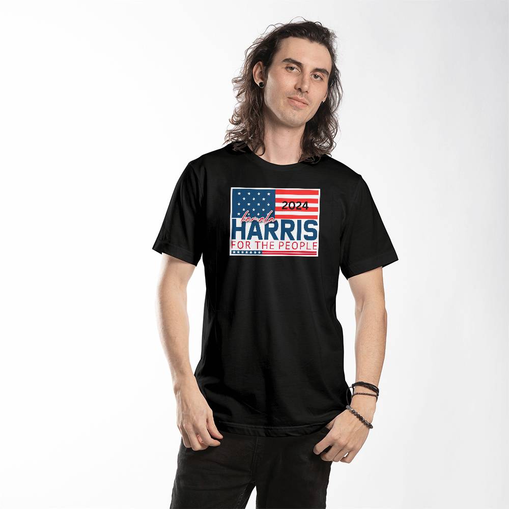 Harris For The People Flag-Bella + Canvas 3001 Unisex Jersey Tee 154 - Essential Home Zone Essential Home Zone Clothing Harris For The People Flag-Bella + Canvas 3001 Unisex Jersey Tee 154