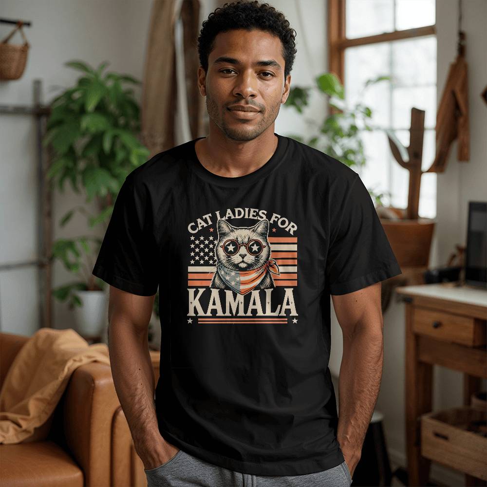 Cats For Kamala-Meet the Bella + Canvas Unisex 3001 Jersey Tee 151 - Essential Home Zone Essential Home Zone Clothing Cats For Kamala-Meet the Bella + Canvas Unisex 3001 Jersey Tee 151