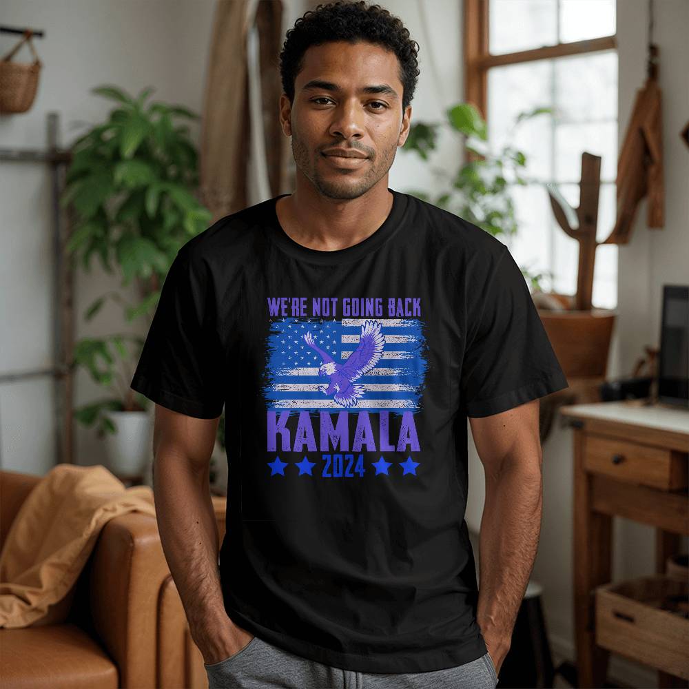 We're Not Going Back-Bella Canvas 3001 Unisex Jersey Tee,political t shirts, Kamala,Election,Vote,Democratic,Madam President,Election 136 - Essential Home Zone Essential Home Zone Clothing We're Not Going Back-Bella Canvas 3001 Unisex Jersey Tee,political t shirts, Kamala,Election,Vote,Democratic,Madam President,Election 136