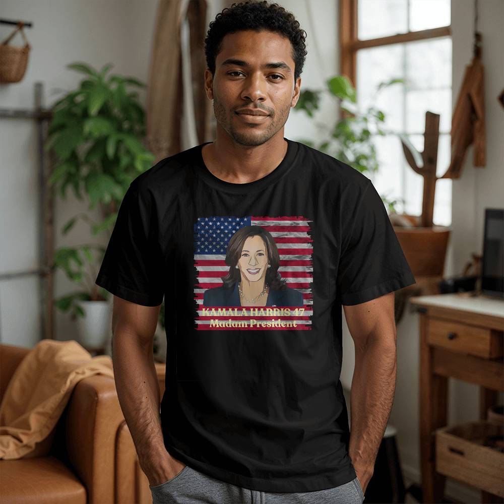 Madam President picture-Bella Canvas 3001 Unisex Jersey Tee,political t shirts, Kamala,Election,Vote,Democratic,Madam President,Election 141 - Essential Home Zone Essential Home Zone Clothing Madam President picture-Bella Canvas 3001 Unisex Jersey Tee,political t shirts, Kamala,Election,Vote,Democratic,Madam President,Election 141