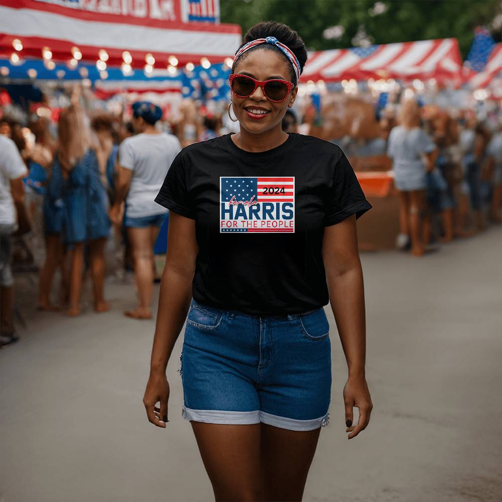 Harris For The People Flag-Bella + Canvas 3001 Unisex Jersey Tee 154 - Essential Home Zone Essential Home Zone Clothing Harris For The People Flag-Bella + Canvas 3001 Unisex Jersey Tee 154