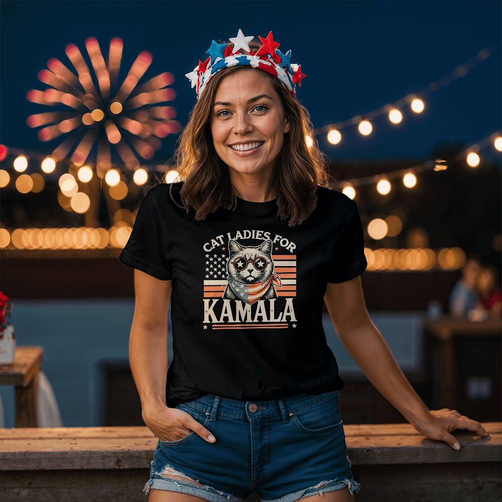 Cats For Kamala-Meet the Bella + Canvas Unisex 3001 Jersey Tee 151 - Essential Home Zone Essential Home Zone Clothing Cats For Kamala-Meet the Bella + Canvas Unisex 3001 Jersey Tee 151