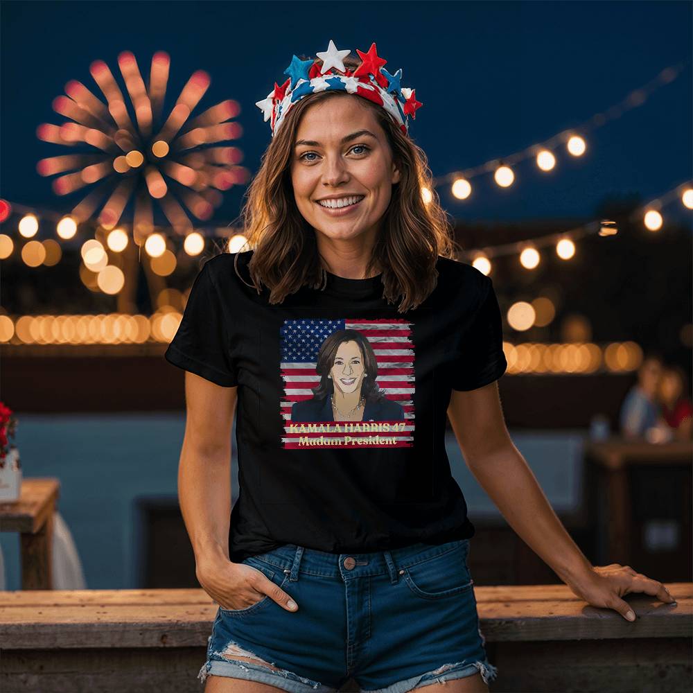 Madam President picture-Bella Canvas 3001 Unisex Jersey Tee,political t shirts, Kamala,Election,Vote,Democratic,Madam President,Election 141 - Essential Home Zone Essential Home Zone Clothing Madam President picture-Bella Canvas 3001 Unisex Jersey Tee,political t shirts, Kamala,Election,Vote,Democratic,Madam President,Election 141