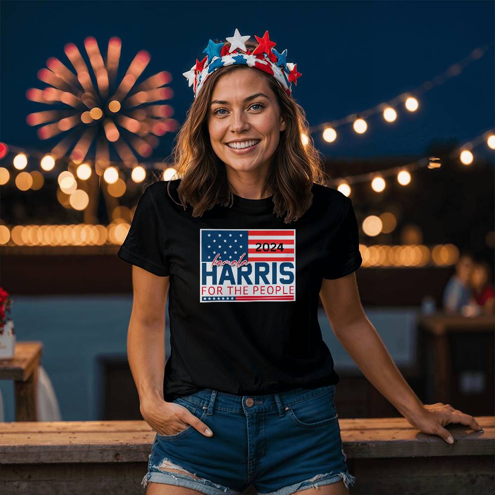 Harris For The People Flag-Bella + Canvas 3001 Unisex Jersey Tee 154 - Essential Home Zone Essential Home Zone Clothing Harris For The People Flag-Bella + Canvas 3001 Unisex Jersey Tee 154