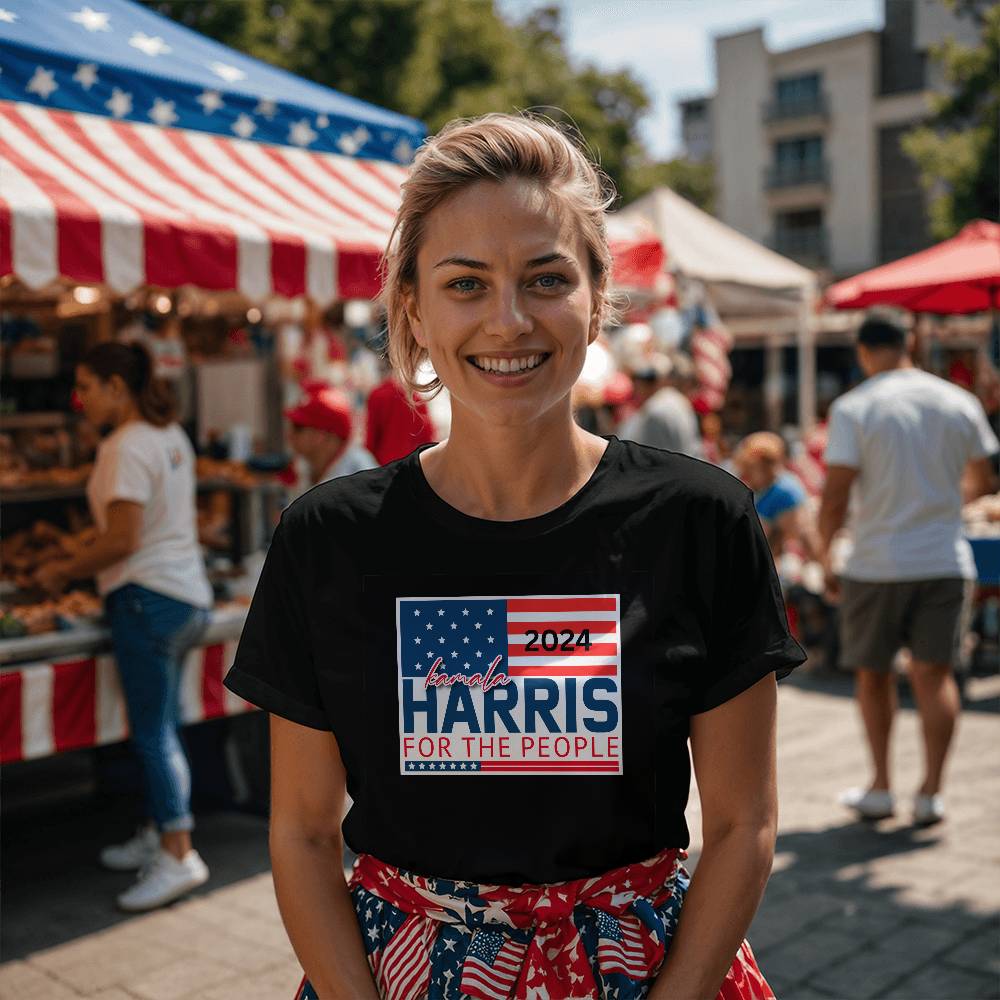 Harris For The People Flag-Bella + Canvas 3001 Unisex Jersey Tee 154 - Essential Home Zone Essential Home Zone Clothing Harris For The People Flag-Bella + Canvas 3001 Unisex Jersey Tee 154